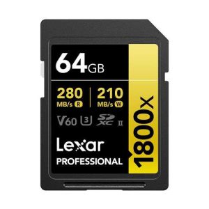 برسی کارت حافظه (lexar sd 1800x (64GB