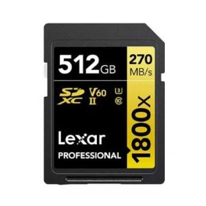 برسی کارت حافظه (lexar sd 1800x (512GB