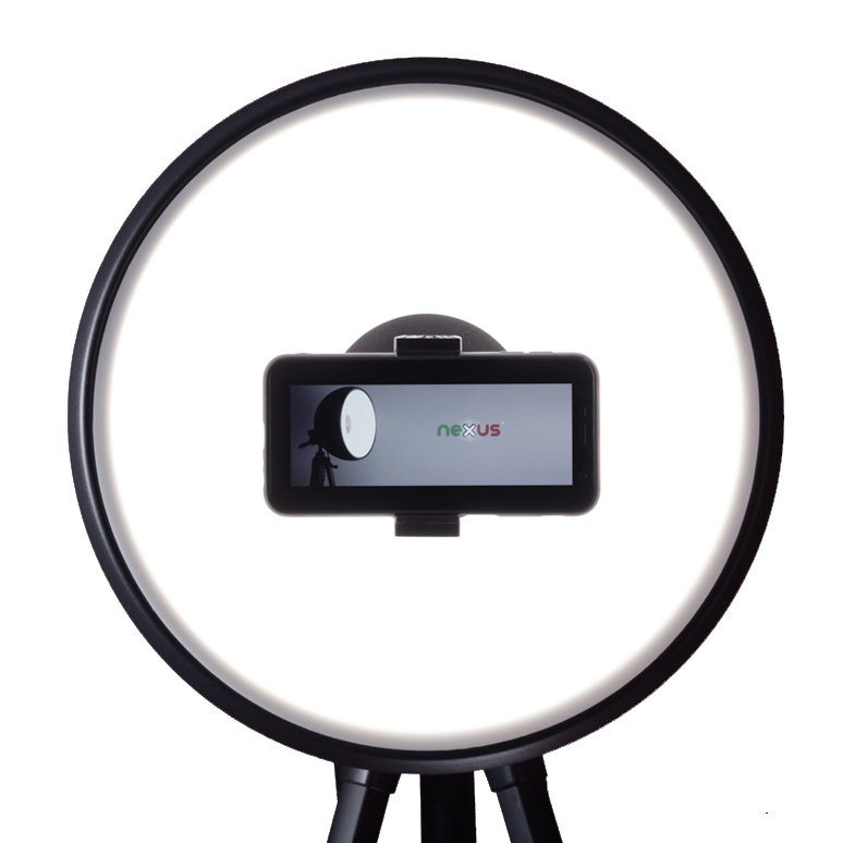 برسی رینگ لایت نکسوس 200وات مشکی 2 Nexus Ringlight phone holder HS200WH+هولدر موبایل+سه پایه