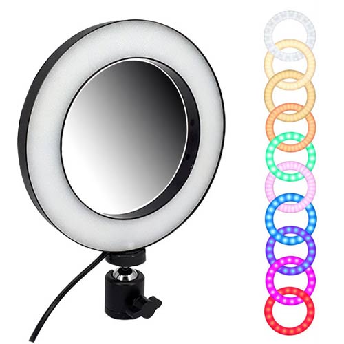 برسی رینگ لایت رومیزی 6 اینچ Ring Light RGB