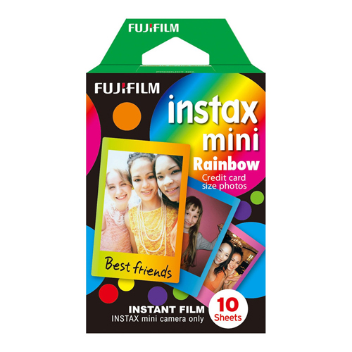 برسی کاغذ دوربین instax mini طرح Rainbow