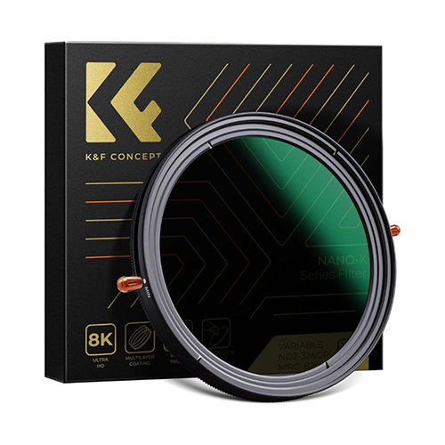 برسی فیلتر لنز K&F 82mm Nano-X CPL+Variable/Fader ND 2~32 filter