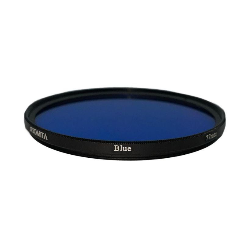 برسی فیلتر لنز آبی سومیتا somita 77mm blue filter lens