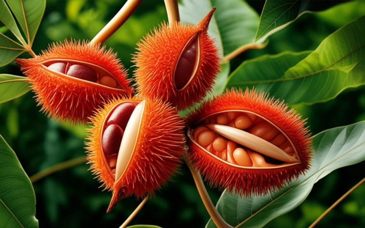 آکیوت (Annatto) | میوه عجیب درخت آناتو و خواص آن