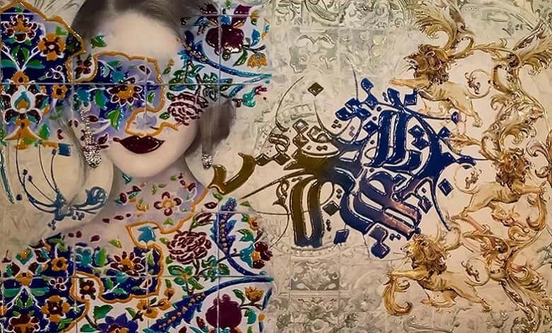 اکریلیک | روغن آموزش بافت دهی در نقاشی میکس مدیا